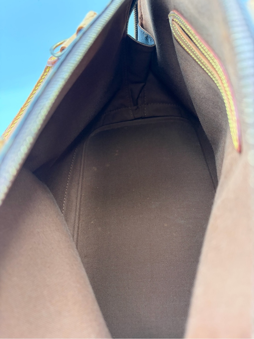 Louis Vuitton Alma PM Monogram Canvas Handbag Brown Leather BA0988 Authentic - Picture 13 of 16